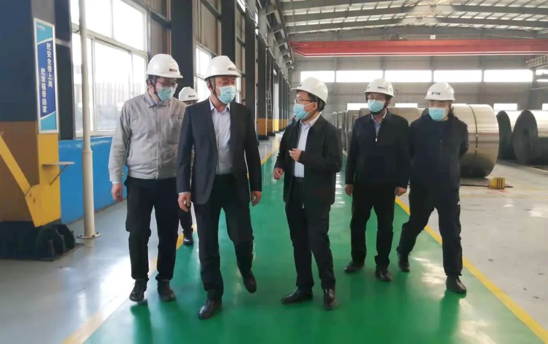 博興縣委常委、宣傳部部長、副縣長孫希軍一行到匯鑫集團視察企業復工復產